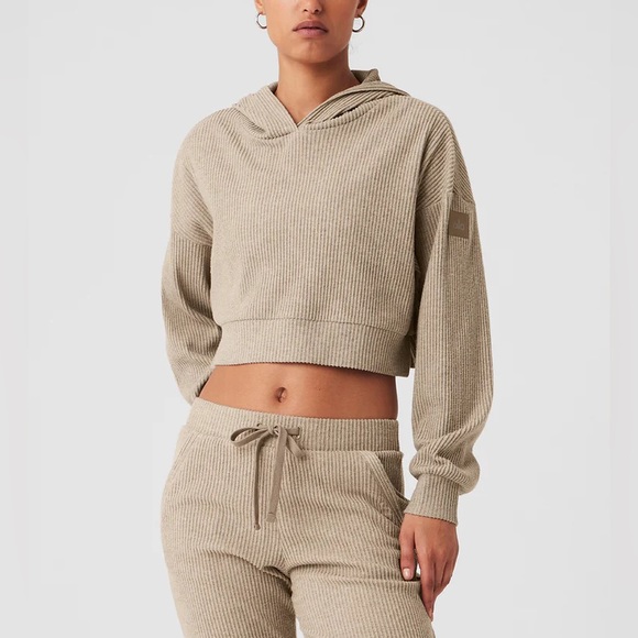 NWT ALO Yoga Muse Hoodie in Gravel Heather | size S - Picture 4 of 9